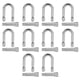 thumbnail image 3 of Grillete en forma de U bloqueo universal de grillete en D aleación de zinc brillante de 10 piezas para pulsera de Paracord con cabeza redonda ANGGREK Otros, 3 of 8