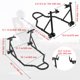 thumbnail image 3 of QinaQin Soporte delantero para motocicleta, capacidad de 850 lb, elevador ajustable tipo U y L con ruedas dobles y base antideslizante para mantenimiento o resguardo, 3 of 7