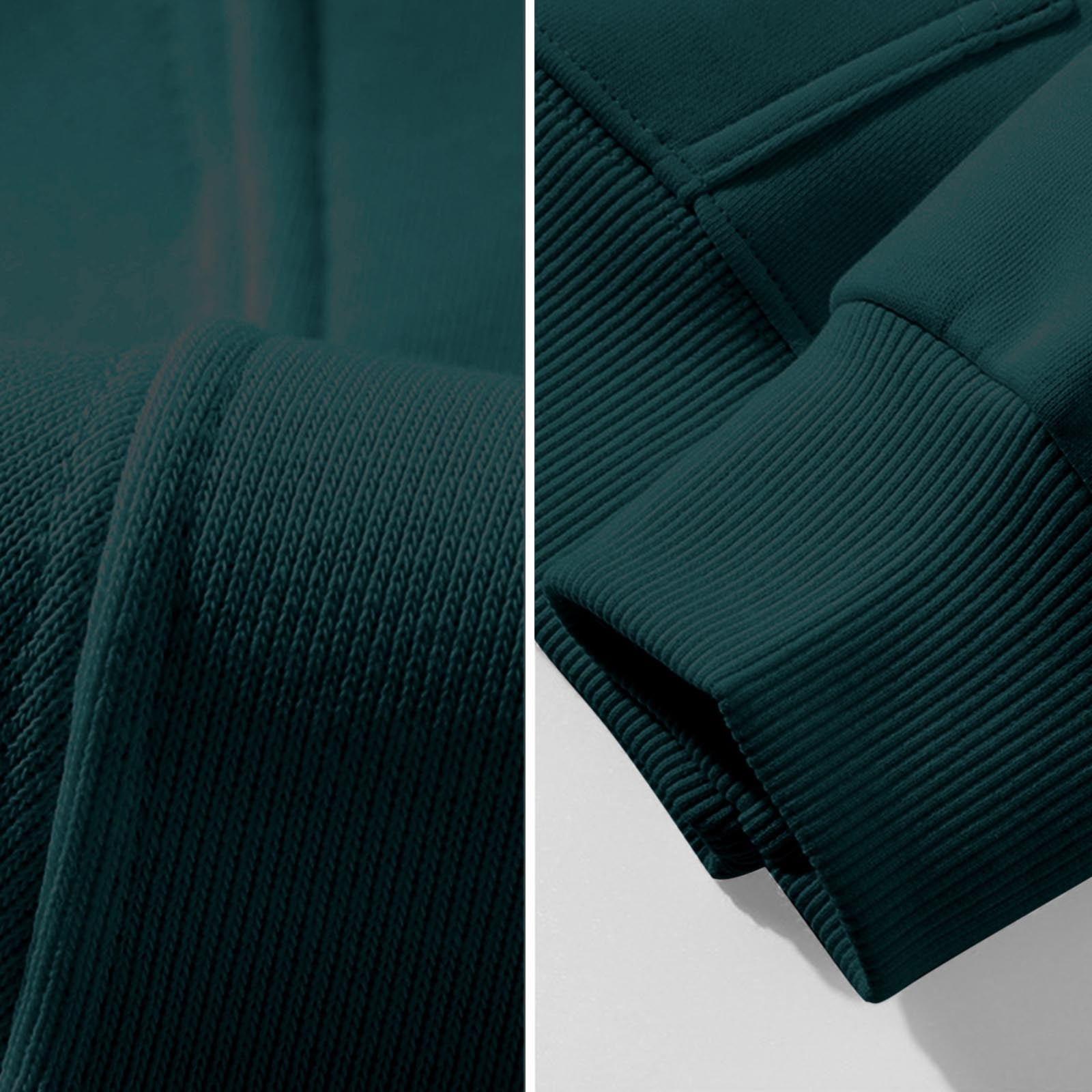 S-5X Plus Size Hoodies for Men with Front Pocket Big & Tall Fleece Lined Sweatshirts Casual Pullover Long Sleeve Solid Color Warm Hooded Tops