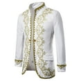 thumbnail image 2 of NaWent Mens Dinner Dress Suit Jacket Prince Party Tux Blazer Embroidery Sport Coat on White XL(XL), 2 of 9