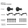 thumbnail image 5 of UTOPIA ALLEY Wall Mounted 5/8 Inch Curtain Rod - Curtain Rods For Windows 48 to 86 Inch, Adjustable Drapery Rods, Black Curtain Rods, Bedroom Curtain Rods, Tapestry Poles (Black, 48"-86"), 5 of 9