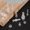 thumbnail image 4 of Uxcell 20 Set M6x12mm Clear Acrylic Phillips Round Head Screws with Hex Nuts Kit, 4 of 7