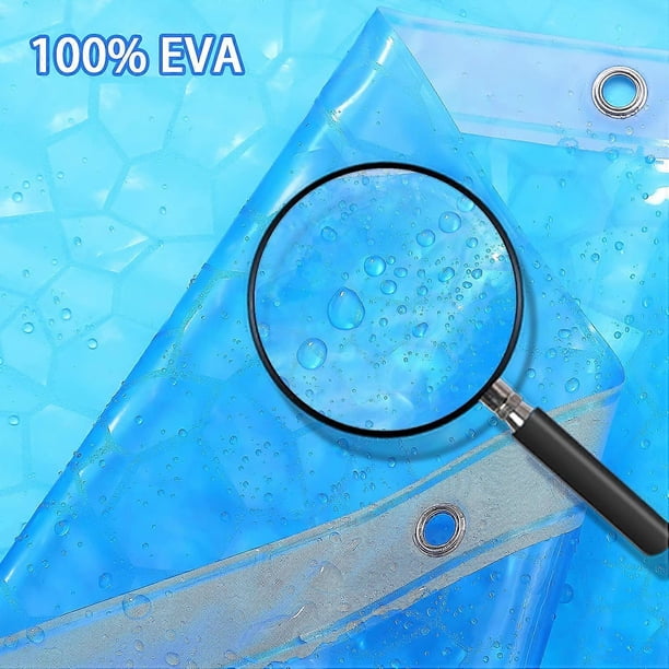 Waterproof Shower Curtain Liner EVA Thick Shower Curtain with Heavy Duty 3 Bottom Magnets, Shower Liner for Shower Stall, Bathtubs, 3D Pebble Pattern