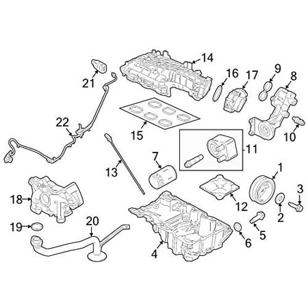 Ford Racing Throttle Body - Ford AT4Z-9E936-A, Fuel Injection Throttle Body Mounting Gasket