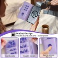 thumbnail image 4 of Allytechgroup Moto G Power 5G 2024 Case Wallet, PU Leather Cards Slots RFID Blocking Flip Cover Metal Strap Hand Wrist Shockproof Stylish Women Phone Case for Moto G Power 5G 2024, Purple, 4 of 8