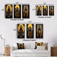 thumbnail image 4 of Designart "Native Beauty Woman Dancing with Wolves II" Indian Woman Wall Art Set Of 3 - Woman Indian Yellow Gallery Wall Set For Home Decor, 4 of 6