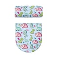 thumbnail image 5 of HELLHERO Cartoon Dinosaur Pattern Fits All Toilet Shapes Elastic Edge Toilet Cover, Elastic Fabric, Stretchy Fabric Toilet Lid Covers Set, Adjustable, Stretch Fit, 5 of 8