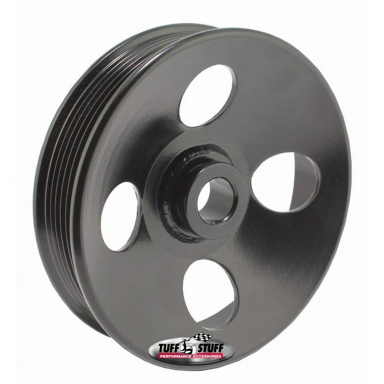 Tuff-Stuff Type II Power Steering Pulley 6 Groove Black Tuff-Stuff Type II Power Steering Pulley 6 Groove Black