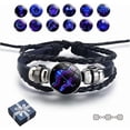 thumbnail image 4 of Spirilet Bracelets for Women & Men, Zodiac Signs Spirit Bracelets, Zodiac Signs Spirit Bangle, Multilayer Adjustable 12 Constellations PU Leather Zodiac Bangle Unisex (Aries), 4 of 9