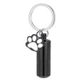 thumbnail image 4 of Llavero conmemorativo con forma de pata de perro, colgante de joyería para cenizas, práctico colgante de joyería Negro, 4 of 9
