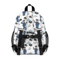 thumbnail image 3 of Police and Officer White Pattern Backpack for School, Cute School Bag with Adjustable Shoulder Straps and Padded Back, 15"x11.42"x5.5", 3 of 5