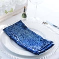 thumbnail image 2 of Efavormart 5 PCS 20”x20” Navy Premium Sequin Cloth Dinner Napkin | Reusable Linen, 2 of 11