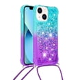 thumbnail image 2 of Funda para iPhone 13 Brillantina Líquida Divertida Reluciente y con Cristales en Movimiento Cuerpo Cruzado con Cordón Ajustable, 2 of 5