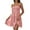 Z-Pink316, variant on Women's Dress Fit And Flare Casual Sleeveless Mini Textured Square Collar Spaghetti Strap For Daily Vacation Spring Basic Solid Versatile Female Dresses