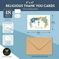 48 Pack Christian Thank You Cards With Envelopes, Bulk Baptism