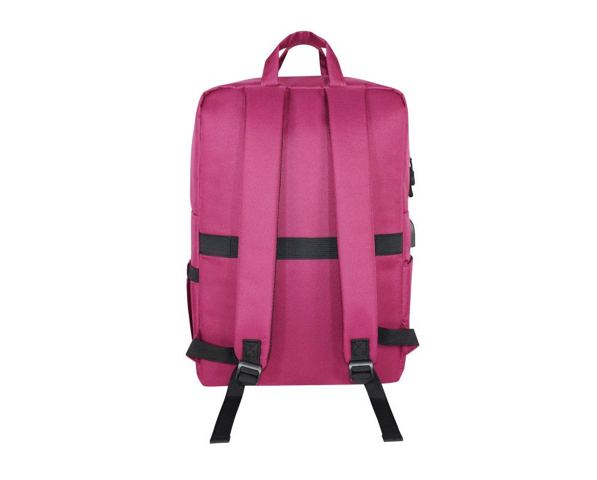 IZOD Wisdom Business Travel Slim Durable Laptop Backpack USB Charging Port, Computer Bag Fits 17 Inch Laptop Notebook / Maroon