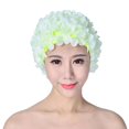 thumbnail image 1 of Cap 3D Flower Bathing Gorro transpirable para deportes acuáticos para mujer (Fluorescente) Verde FLhrweasw Nuevo, 1 of 3