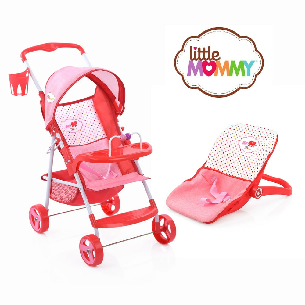 hauck Little Mommy Travel System Doll Stroller with Doll Car Seat Carrier, 2 Pieces Walmart