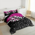 thumbnail image 3 of Manfei Cheer Team 2pcs Bedding Comforter Set for Teens Girls,Bling Crystal Glitter Twin Comforter Sets,Girly Dreamy Dance Breathable Bedding Set,Super Cozy Room Decor,Reversible, 3 of 8