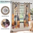 thumbnail image 5 of 2 Panels Set Blackout Curtains Thermal Insulated Sun Protection Room Darkening Drapes for Bedroom Cute Pomeranian Dog and Pumpkins, 5 of 7