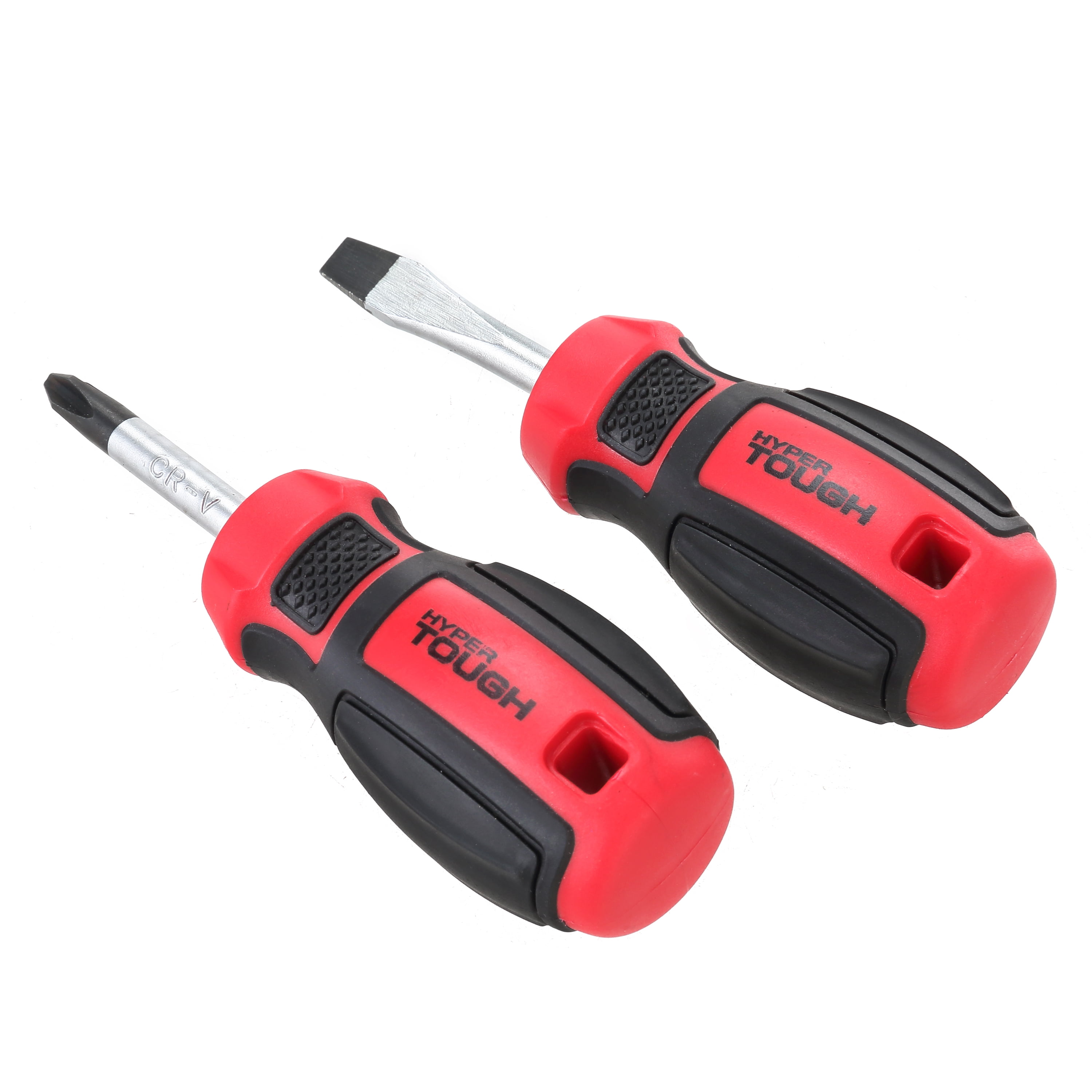 Hyper Tough Ht 2pc Stubby Screwdriver Set
