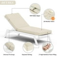 thumbnail image 4 of Pakunoda Chaise Lounge Cushions 80" x 26" x 4" Outdoor High-Density Foam Patio Furniture Lounger Replacement Cushions with Zipper Ties Water-Resistant for Pool, Cream, 4 of 7