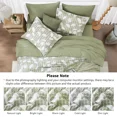 thumbnail image 5 of Amberspace Botanical Flowers Design 7-piece Bed in a Bag Comforter Set with Sheets,Sage Green,King, 5 of 8