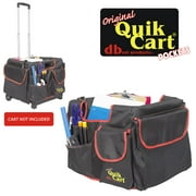 dbest products Quik Cart Pockets Bundle Caddy Organizer Teacher Tote Rolling Crate Mobile Tool Storage Fabric Cover Bag, Black