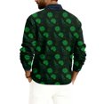 thumbnail image 3 of Men’s V Neck Long Sleeve Pullover Sweater with 3D Floral Print Casual Knitted Top for Everyday Wear and Layering Dark Green 3XL, 3 of 5