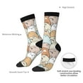 thumbnail image 4 of Disketp Lovely Bear Unisex Crew Socks Lightweight Breathable Ventilation Ankle Socks, Mid-calf socks for Daily, 4 of 6
