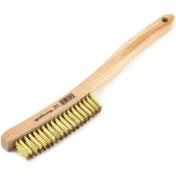 Cepillo Forney de alambre para rayar, 35 cm, mango de madera curvada, latón