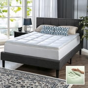 Spa Sensations Comfort Bliss Memory Foam and Fiber Quilted 3" Mattress Topper, Full