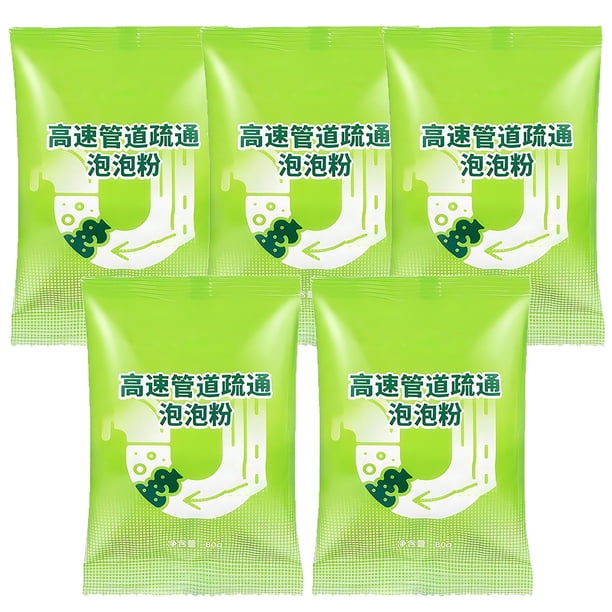Polvo para Dragado de Tuberías, Desatascador de Tuberías, Herramienta de Limpieza Rápida para Inodoros de Cocina y Baño.