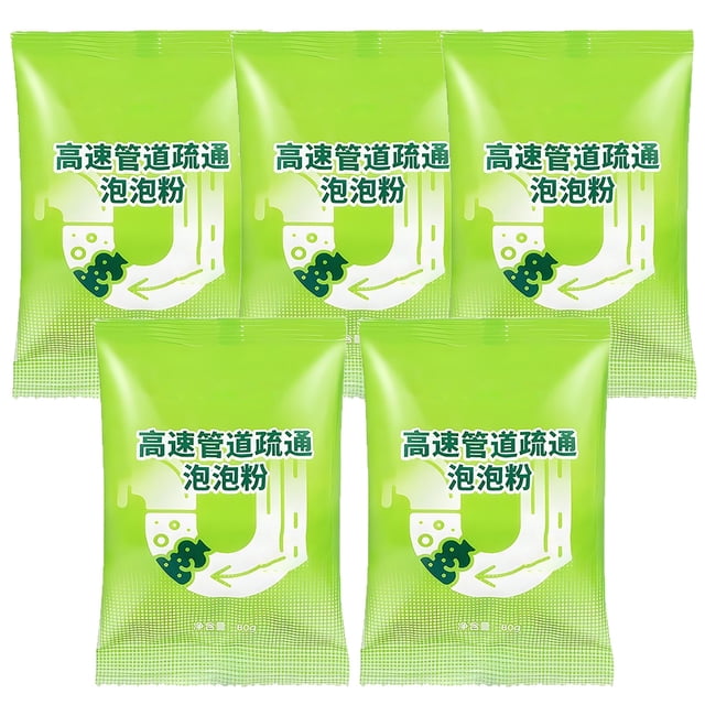 Polvo para dragado de tuberías, desatascador de tuberías, limpieza rápida, herramienta para inodoros, cocinas, baños, desagües de inodoros.