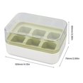 thumbnail image 5 of Ice Cube Tray with Lid 6 Cubes Silicone Mini Ice Tray for Freezer Cocktails Whiskey Beverages Easy Release Stackable Green, 5 of 5
