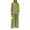 Green, variant on Women's 2-Piece Linen Suit Textured Blazer & Drawstring Wide Leg Pants Beige S