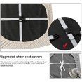thumbnail image 3 of Stretch Diagonal Jacquard Waterproof Chair Seat Covers for Dining Room Chairs Covers Dining Chair Seat Covers Kitchen Chair Covers with Buckle (Dark Gray1, 2), 3 of 6
