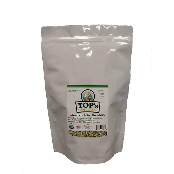 TOP's Parrot Food USDA Certified Organic Mini Pellets Bird Food