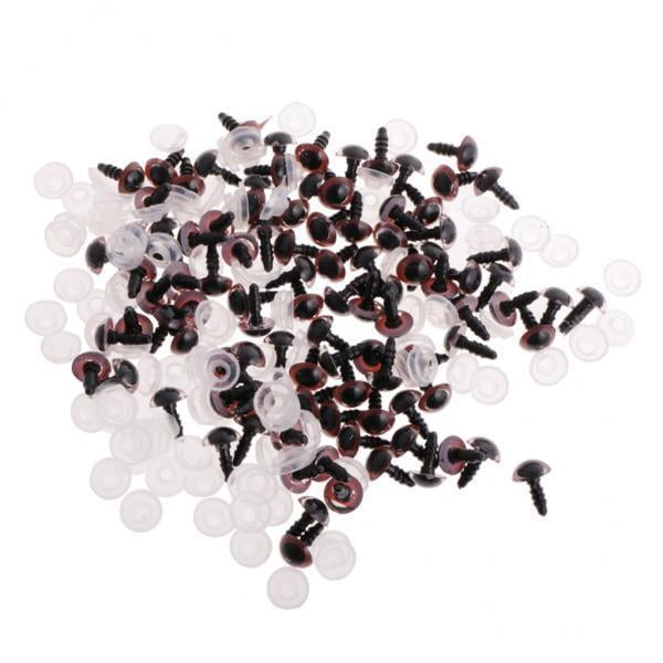 Ojos de Seguridad de Plástico Yotijar 2x100 Piezas Con Respaldo 8 Mm