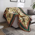 thumbnail image 7 of Bailu Sofa Throw Cotton Thread Knitted Throw with Tassels Geometric Bohemian Sofa Cover Bed Blanket Home Decor (Color: 02, Size: 90x150cm 1 piece), 7 of 7