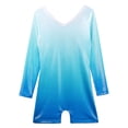 thumbnail image 2 of BAOHULU Sparkle Gymnastics Leotards for Girls Long Sleeve Blue Ballet Dancewear, 2 of 6