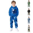 thumbnail image 3 of Kiijoy Boys Sweatsuit Dinosaur Graphic Hoodie Jogger Pants Outfits Fall Winter Clothes Set, 3 of 8