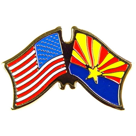 American & Arizona Flags Pin 1