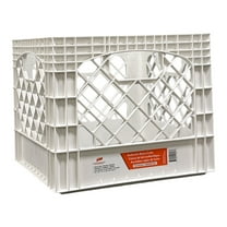 Juggernaut Storage 16QT Heavy-Duty Plastic Square Milk Crate White