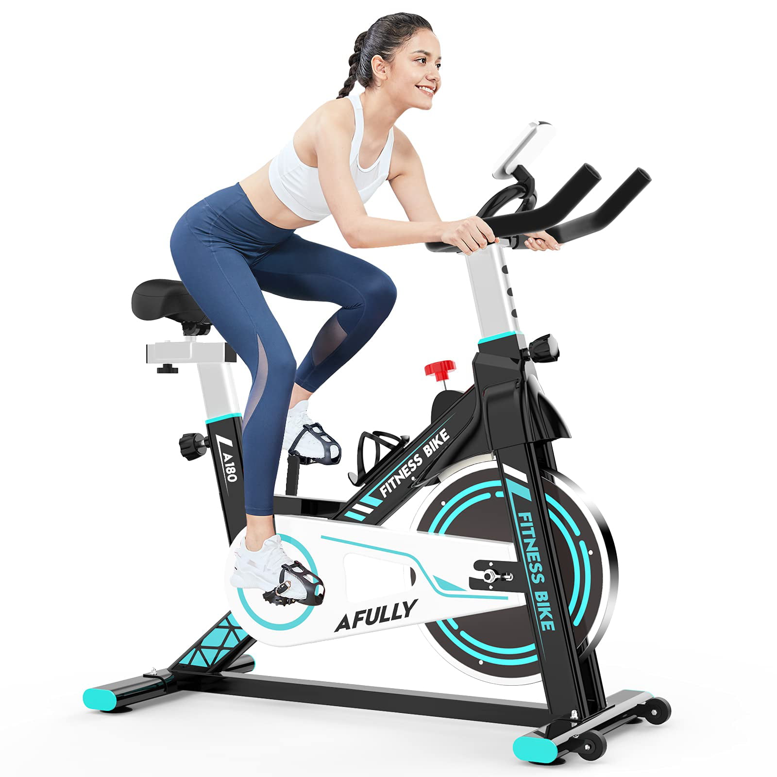 Stationary Bike LCD Displa Details about   pooboo Exercise Bike Belt Drive Indoor Cycling Bike 