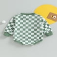 thumbnail image 4 of PENGXIANG Bébé Garçon Filles Manches Longues Damier Imprimé Sweat-Shirt Rompers Combinaison Vêtements, 4 of 7