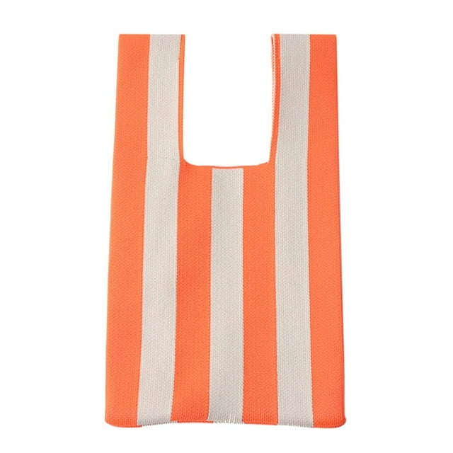 Sac à Main Rayé pour Femme Mode Tricoté Portable pour le Travail (Style 7)