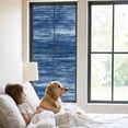thumbnail image 3 of Navy Blue Window Privacy Film, Vintage Modern Abstract Art Ombre Static Cling UV Sun Blocking Tint Film Heat Control Windows Films for Bedroom Bathroom, Window Stickers 23.6"x59", 3 of 8