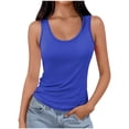 thumbnail image 1 of FAIWAD Débardeurs Sans Manches pour Femmes Été Ample Col Rond Débardeurs Décontractés Grande Taille T-Shirts, 1 of 5