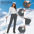 thumbnail image 3 of YUCOLEN Women's Waterproof Fleece Lined Snow Ski Pants Winter Warm Softshell Insulated Outdoor Hiking Pants Dark Gray S, 3 of 6